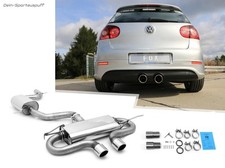 Fox Komplettanlage ab Kat R32-Design VW Golf 5 GTI u. GTD 2x90mm rund