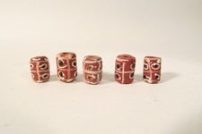 5 alte Glasperlen IC14 Tic Tac