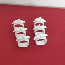 Serviettenhalter Porzellan Vogel Motiv Serviettenringe Tauben Paar 6 Stück.