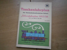 DR Deutsche Reichsbahn, DDR Taschenfahrplan, Erfurt, Jahresfahrplan 1985/86