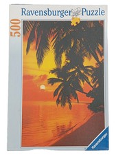 Ravensburger Puzzle Sonnenuntergang Palmen Meer Landschaft 500 Teile