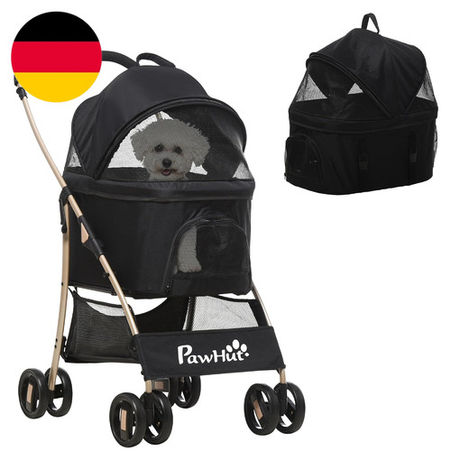 Pawhut hundewagen in 1 - hundewagen,,