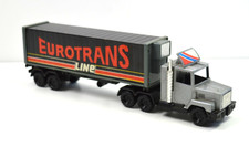 DDR Blechspielzeug Truck LKW Eurotrans Line Schwungrad Auto Spielzeug 9271