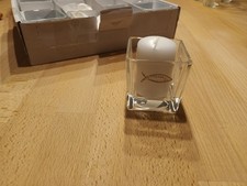 Tischdeko Kerze Glas Fisch Kommunion,Taufe,Konfirmation Teelichter 6 Stück 