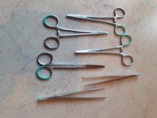 6 Stk.Medizinische Instrumente, Nadelhalter, Schere,Pinzetten OP ,Basteln ,gebr.