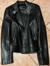 Lederjacke, schwarz; Belstaff Mollison Jacket-Lederjacke; Größe 40, schwarz