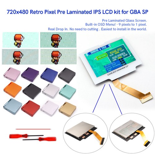 Gba sp ips backlight v5 - 3.0'',