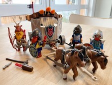 PLAYMOBIL Knights 9341 Ponygespann mit Zwergenballiste 4 Figuren Pferde Zubehör