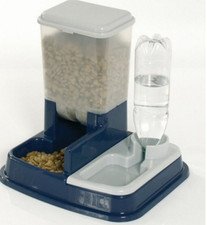 DuoMAX Futter und Wasserspender Kombination Wasser Napf Hunde Futterspender