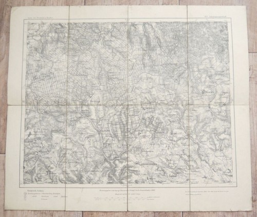 Alte lithographie sachsen 1911 - alte,