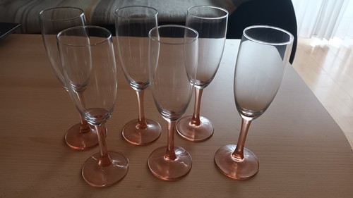 Vintage luminarc sektglas set - vintage,