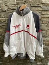 VINTAGE 1990'S TENNIS JACKe Anzug  JERSEY WHITE LOTTO Boris Becker XXL