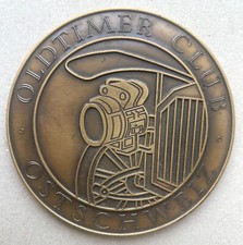 Automobil Plakette OLDTIMER CLUB OSTSCHWEIZ Bronze mit Prägung Durchmesser 8cm