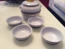 DDR Steingut Keramik Schalen  Kompottschalen Handgemalt Gefäß Mit Deckel