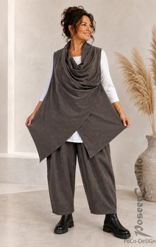 Lagenlook cord westen - lagenlook, westen-jacke