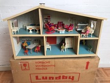 Vintage LUNDBY Schweden Puppenhaus Puppenstube Puppenmöbel 70er Lampe OVP Trafo