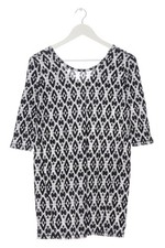 HUGO BOSS Tunikabluse Damen Bluse Gr. DE 36 schwarz-weiß Casual-Look