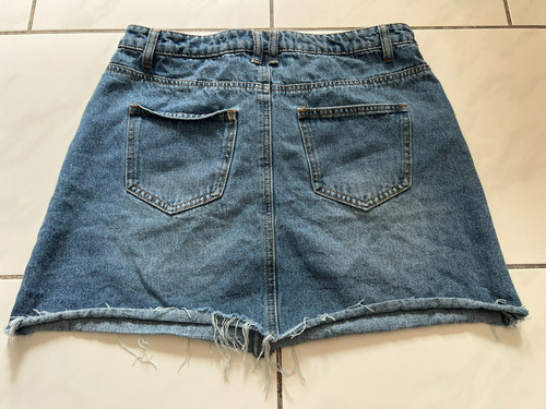 Denim jeans damenrock blau - denim,