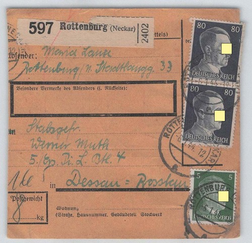 Deutsches reich paketkarte - reich,