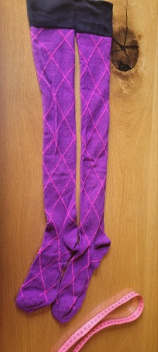 Damen socken lila kariert - lila,