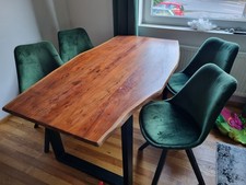 Esstisch mit 4 Stühlen Esszimmergruppe Essgruppe Küchentisch Tisch und Stuhl Set