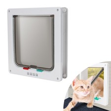 Katzenklappe Weiß 4 Wege für