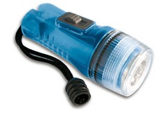 Taucherlampe Wassersport 5 LED Notlicht Dauerlicht Blinklicht 35m 20 h Batterie