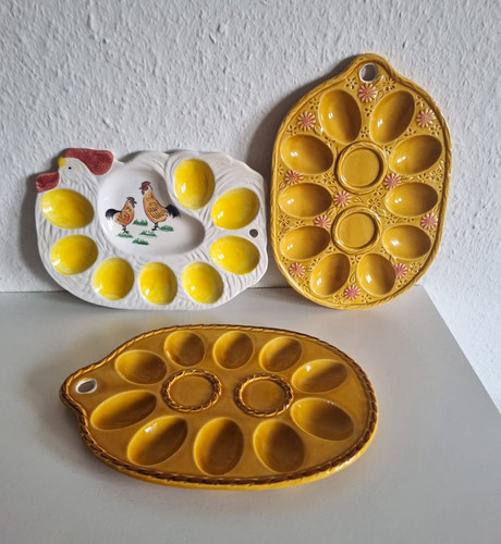Keramik eierplatte oval - eierplatte,