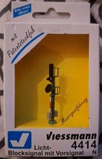 1× Viessmann 4414 N Licht-Blocksignal mit Vorsignal.(G6)