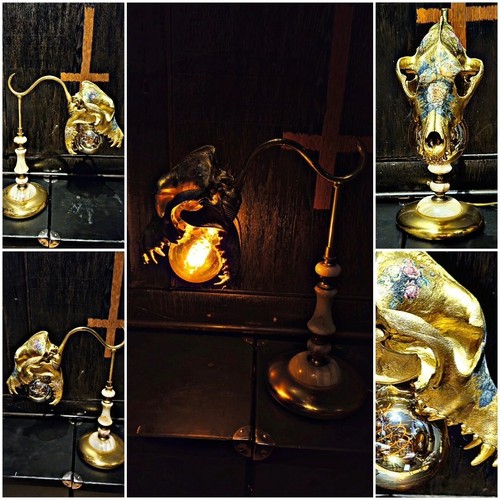 Schädel lampe hund - lampe,