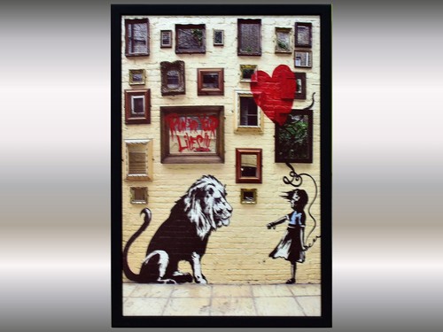 Banksy style bild löwe - bild,