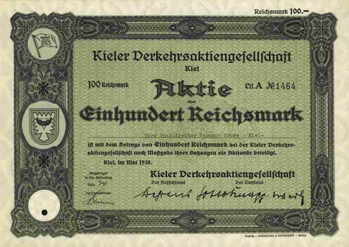 Kieler verkehrs 1938 kiel - kieler, ag