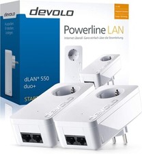 Devolo dLAN 550 duo+ Powerline Adapter Starter Kit, Powerlan, Steckdose 500 Mbps