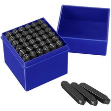 Schlagzahlen Set 36 Stück Metall Stempel Buchstaben Zahlen Symbole 8mm