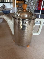 Kaffee-/Teekanne, Porzellan, Thermohülle versilbert, Bauscher-Weiden, 1 Liter