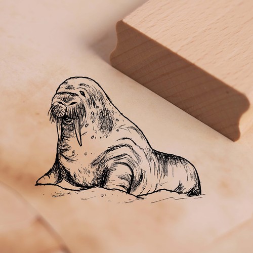 Motivstempel walross stempel - walross,