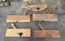 Rarität- 5 alte Schreinerhobel Hobel Konturenhobel - Spezial Hobel-Kanten Hobel