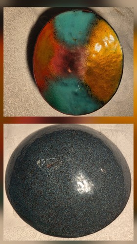 Emaille schale kupfer - emaille,