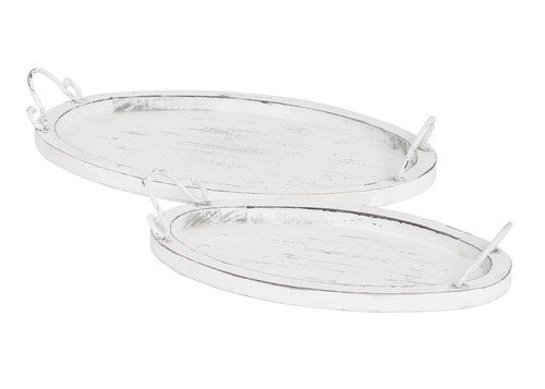 Tablett oval landhaus - tablett, landhaus-stil