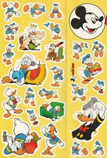 ✪ MICKY MAUS MAGAZIN Donald Duck, Ehapa/Disney STICKER/AUFKLEBER-BOGEN