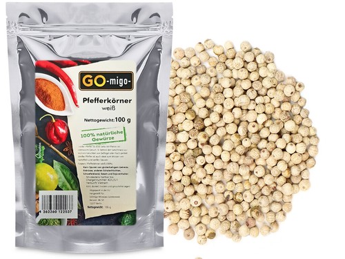 Pfefferkörner weiß 100g