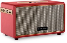 Retro Vintage Bluetooth Lautsprecher Leder Optik drahtlos Stereo MP3 USB AUX Rot