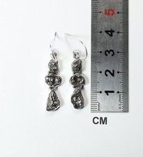 2 x Ohrhänger Meteorit Campo del Cielo / neu /  925. Sterlingsilber