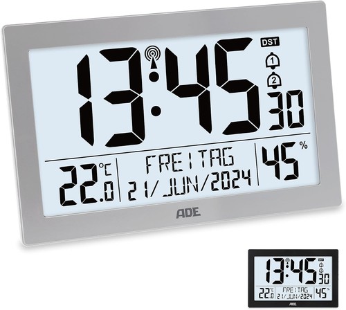 Ade digitale funkuhr mit - funkuhr,