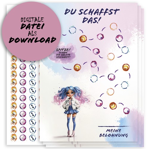 Belohnungstafel mädchen puppe - belohnungstafel,
