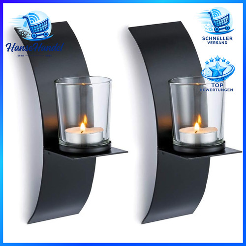 Wandkerzenhalter 2er set - wandkerzenhalter,