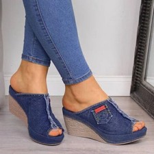 Damen Wedges Sommerschuhe