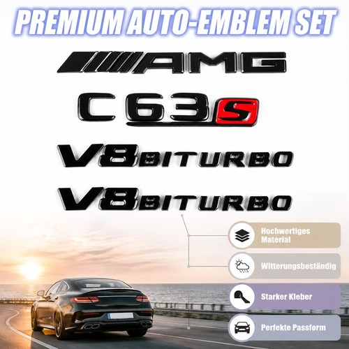 Emblem amg biturbo 3d - amg, v8