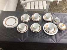 Kaffeeservice 6 Personen Thomas 60er Jahre Lanzette Goldrand 20 Teile