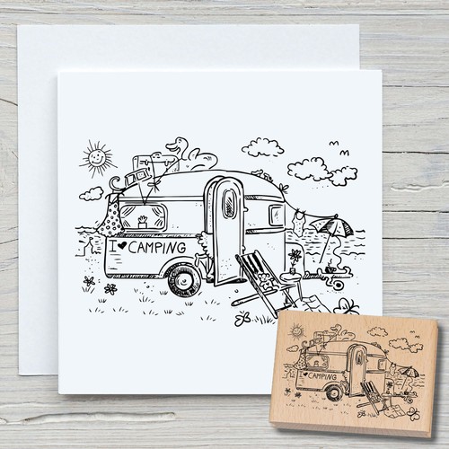 Stempel wohnwagen - stempel,